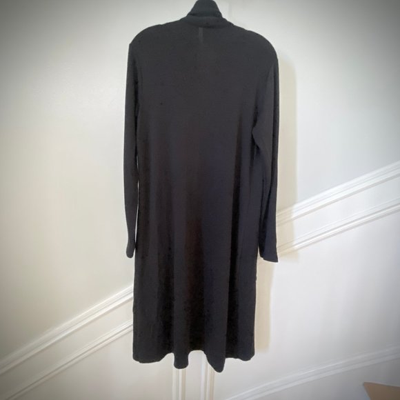 Bobeau Open Front Long Black Cardigan - Picture 6 of 12